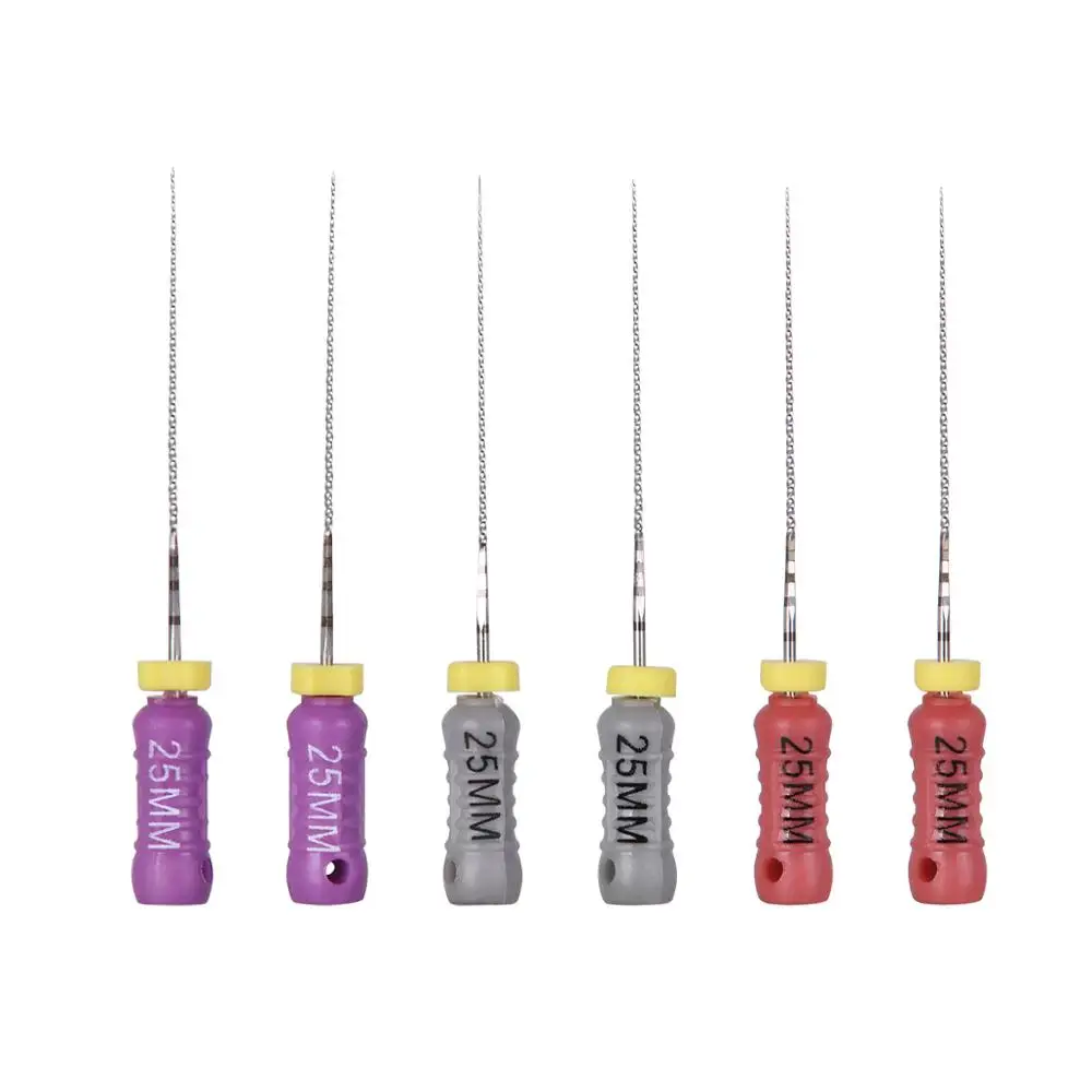 6pcs/Box Hand Use 25mm Dental C-File Endodontics Endo Root Canal Stainless Steel Ultrasonic Used for Cleaning | Красота и здоровье
