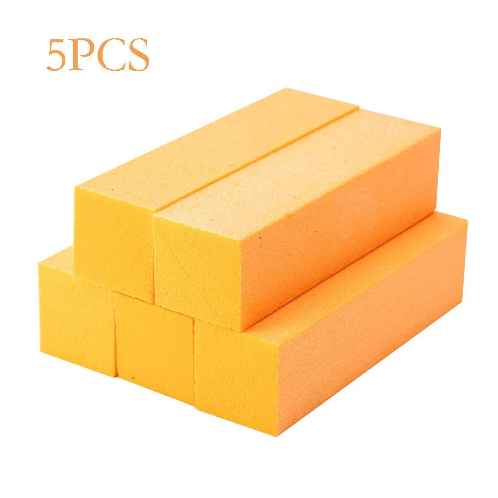 5PCS ORANGE 10 шт губки для ногтей для УФ-геля Белый пилочка для ногтей буферный блок маникюрный лак шлифовальный буфер для ногтей цветной буферный блок - Цвет: 5PCS ORANGE