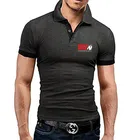 Мужская рубашка, Новинка лета 2021, одежда GORILLA, топы с коротким рукавом и воротником, Повседневные Дышащие деловые рубашки двухцветных цветов