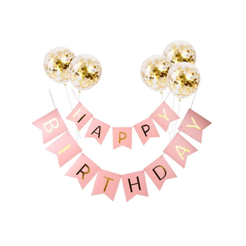 1 Набор испанский баннер с надписью &quotHappy Birthday&quot 12 дюймов конфетти латексные