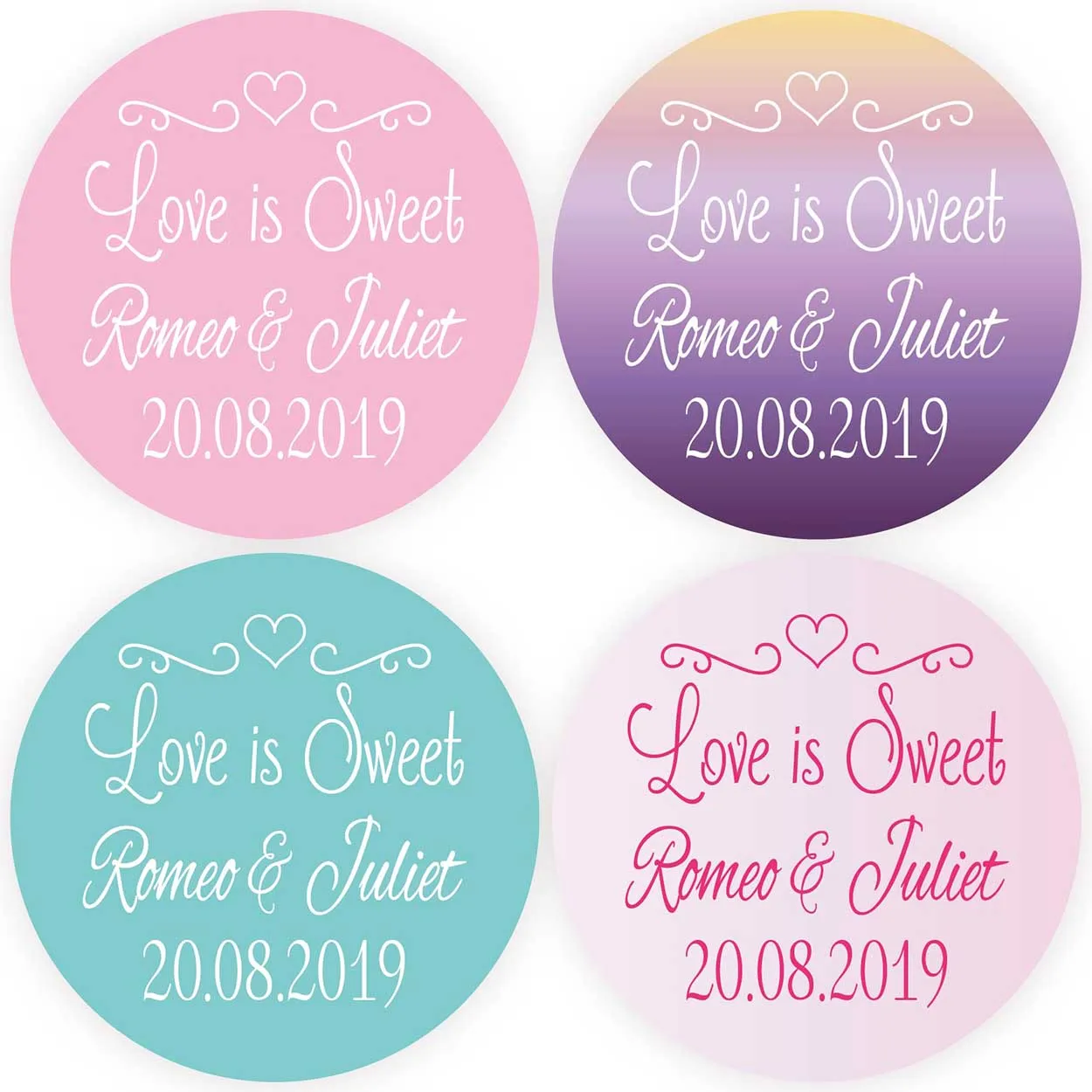 DouxArt 100 шт. милые персонализированные наклейки с уплотнениями Love is Sweet 4 см