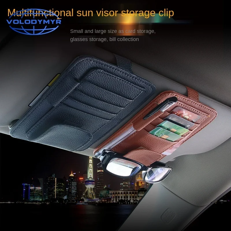 

Car Glasses Clip Eye Case Storage Sun Visor Card Holder Car Glasses Frame Clip Organizer Car Accesories Interior Stuff