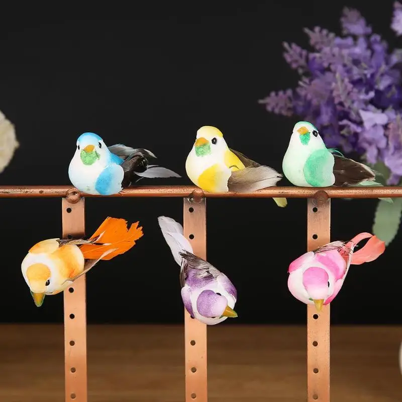 6 шт./компл. Мини Магнит Имитационные птицы модель Поддельные искусственного пены