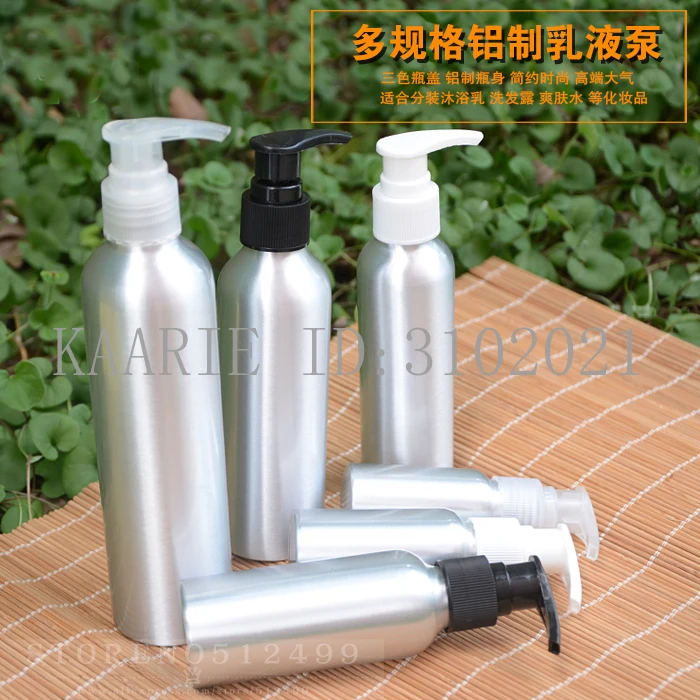 

2pcs 30/50/100/120/150/250ml Screw pump aluminum bottle PP pump press bottle Sample subpackage Bottles portable travel
