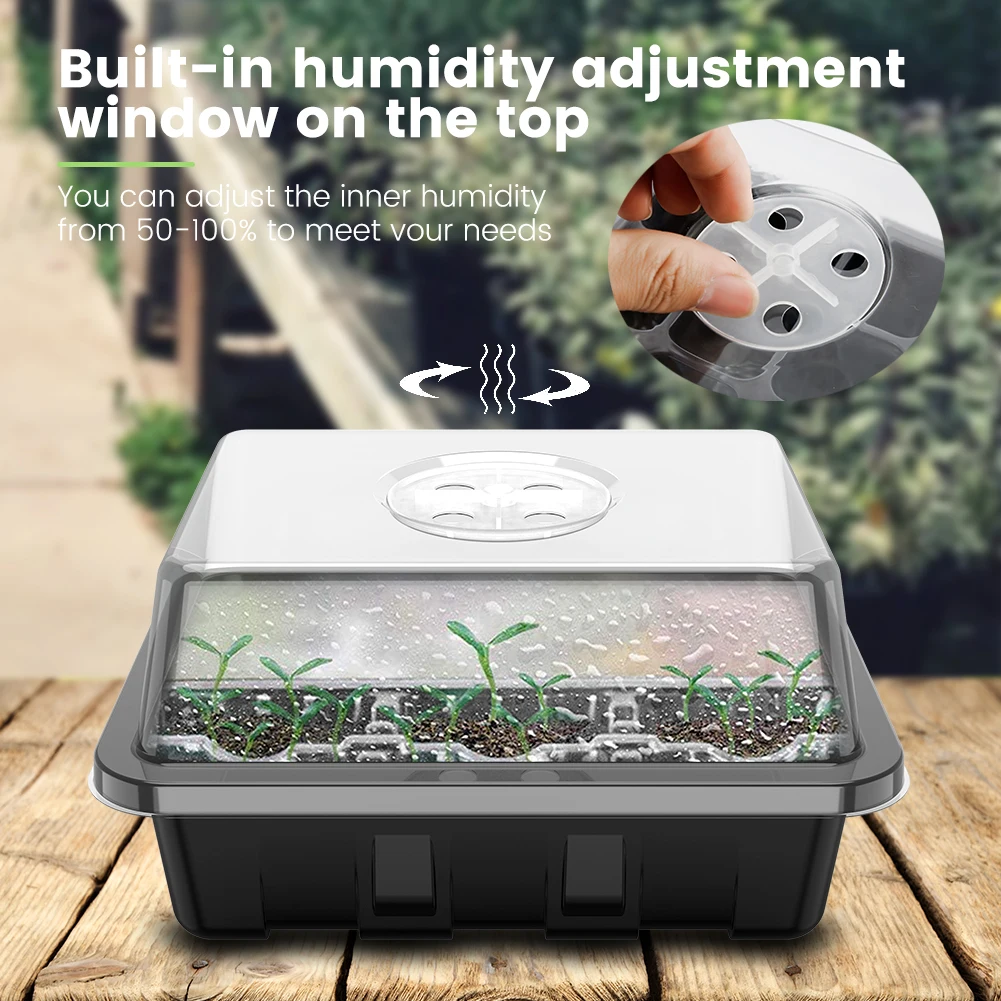 5 комплектов 12 ячеек отверстие горшки для проращивания семян растительного ящик