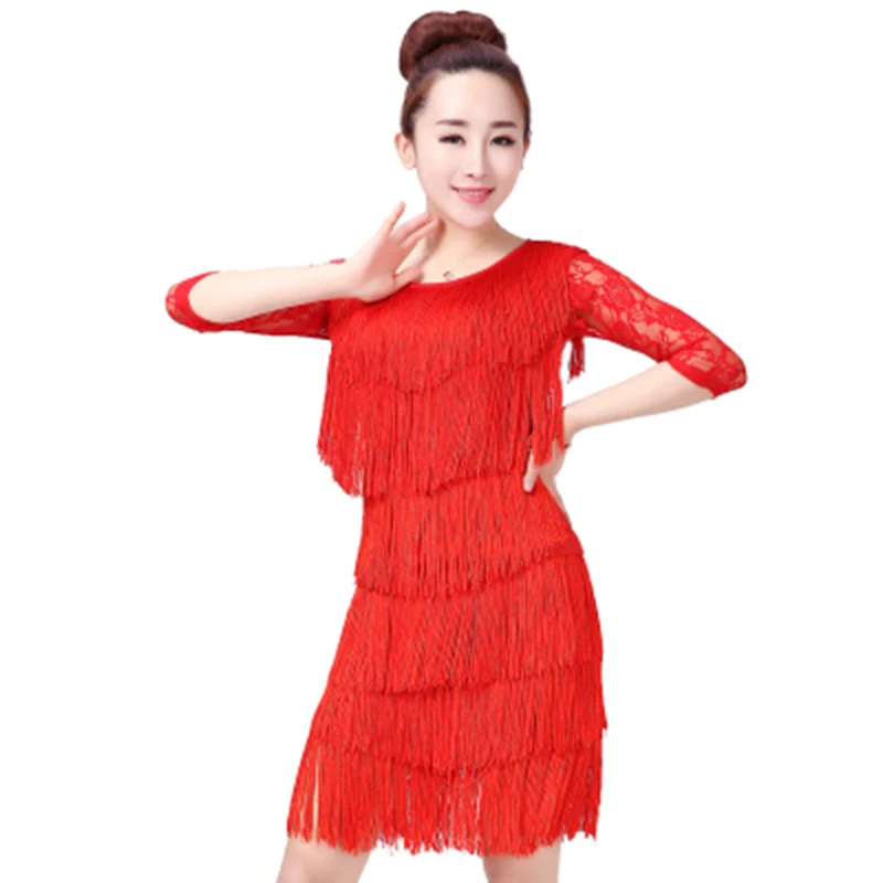 Платье с кисточками для латинских танцев женщин сексуальные женские топы