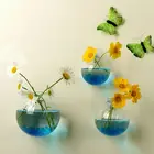 Подвесной цветочный горшок стеклянная ваза-шар, Террариум, настенный аквариум аквариумный контейнер, ваза, Декор для дома и сада