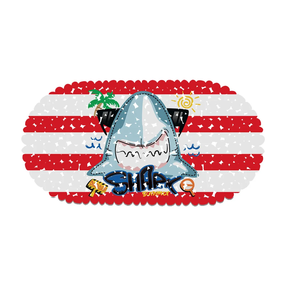 

Cartoon Sharks Bathroom Anti-slip Mat Toilet Floor Mat Bathtub Cute Shower Mat Suction PVC Bath Mat Set Kawaii Waterproof Rug