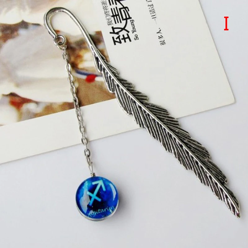 Креативный светящийся 12 Созвездие Закладка Подвеска металлическая книжная