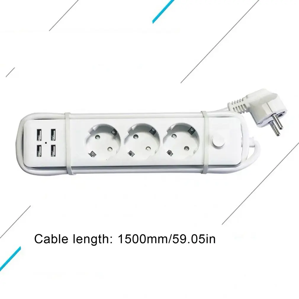 

EU Power 2500w 4USB+3 AC Round Holes Charging Board Travel Home Mobile Phone Charger Cell Phone Fast Charging Board