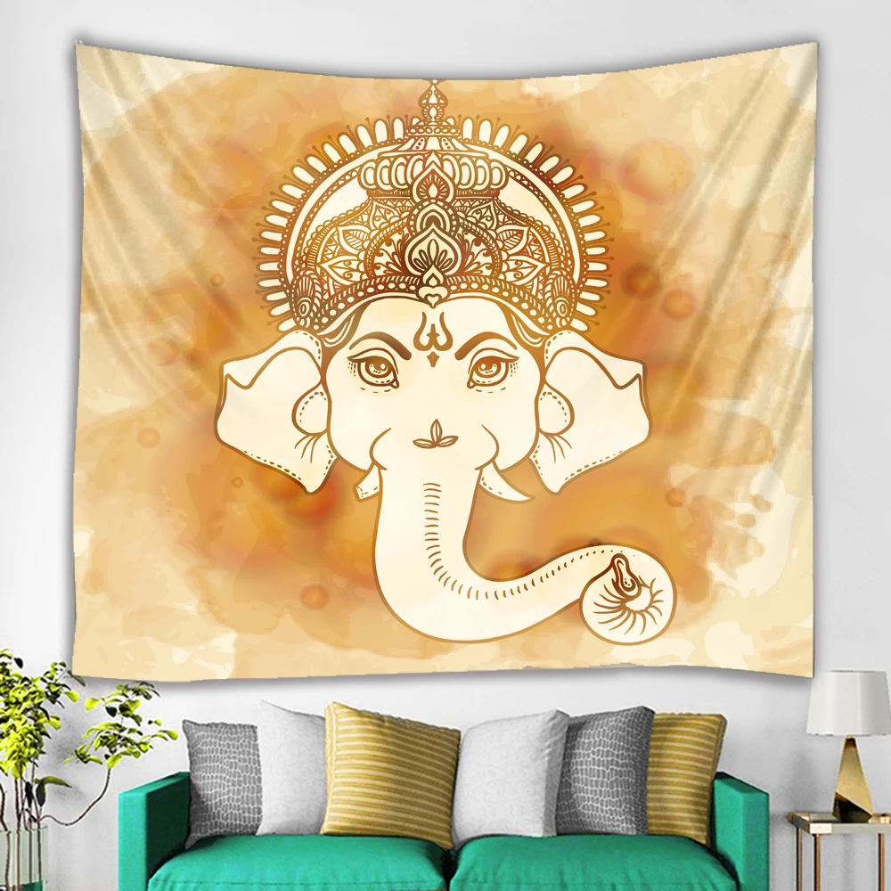 

Indian Mandalas Wall Multi Color Indian Elephant Tapestry Mandala for Home Decorative Tapestries Yoga Mat w3-new-Lk-6