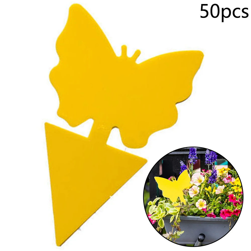 Клейкая Бумажная ловушка для мух 50 шт. желтые ловушки клеевой фруктов насекомых