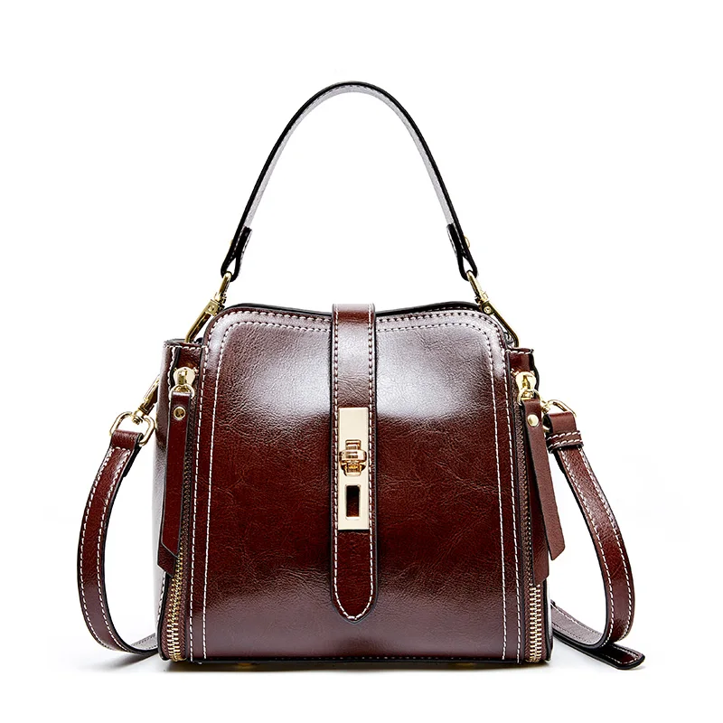 

leather women handle bag cowhide lady bag cross body bag