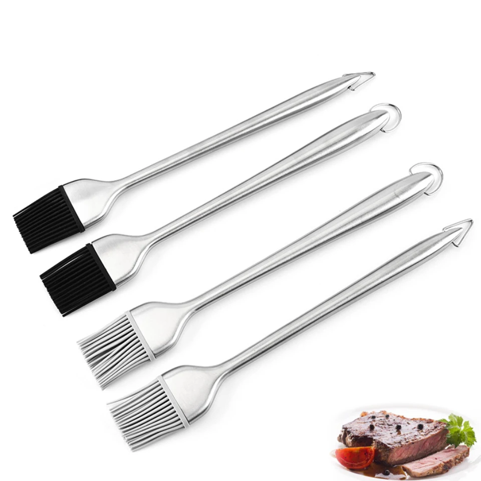 Щетка для барбекю с ажурной ручкой из нержавеющей стали креативная щетка и масла