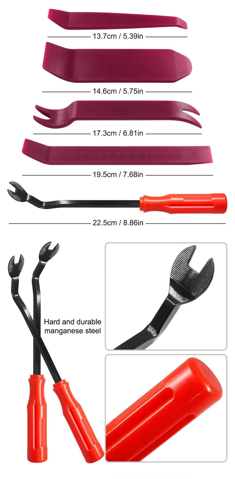 Набор инструментов для снятия обшивки автомобиля 38 шт. с приборной панелью