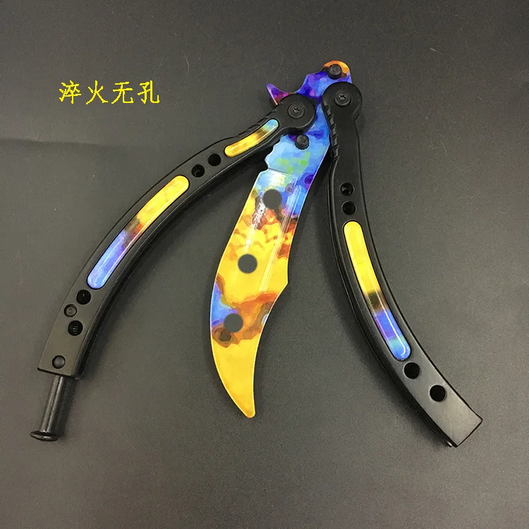 

Butterfly Knife Folding Blade Knife CS GO Knife Training Butterfly Knife Counter Strike Game Knife No Edge couteau