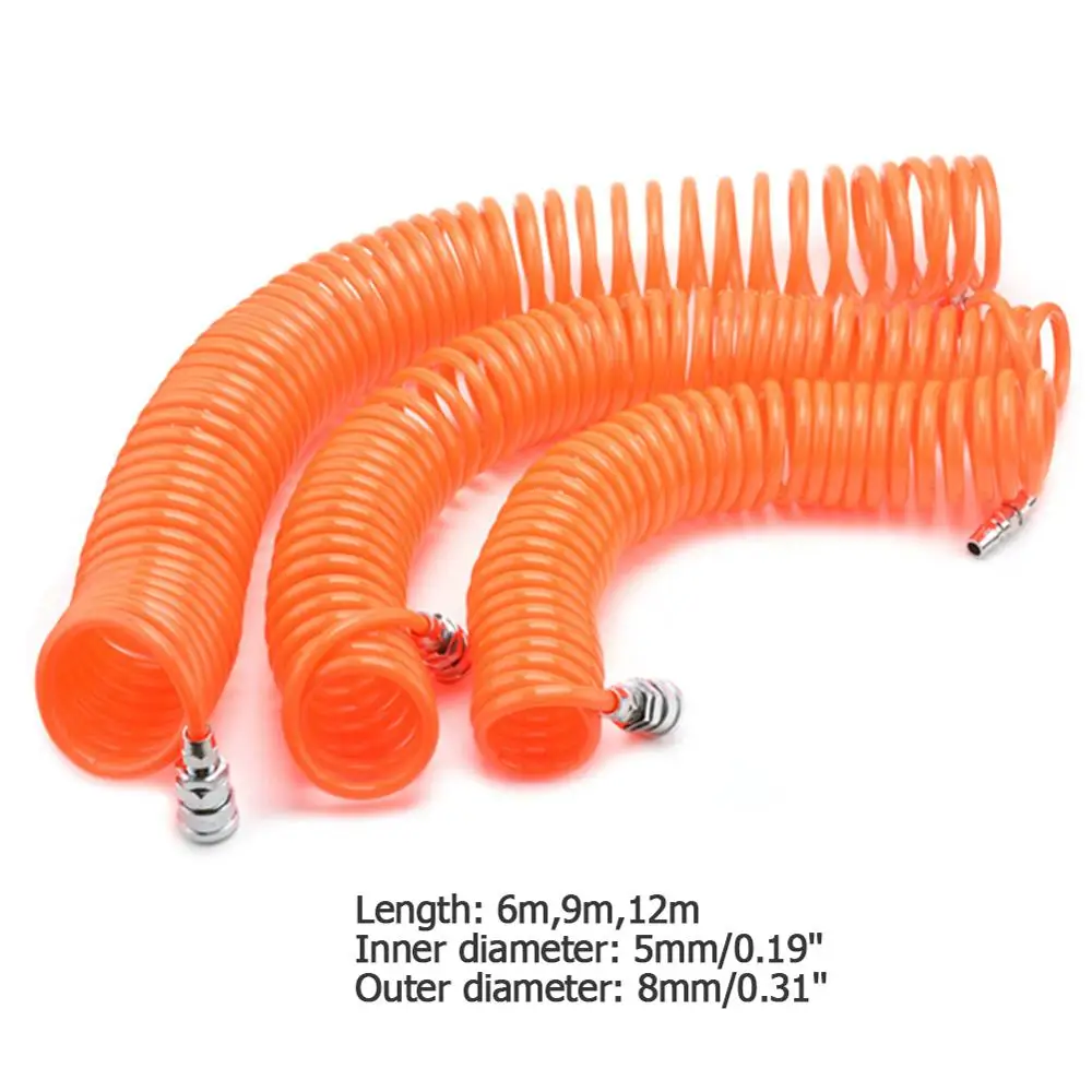 Полиуретановый шланг для компрессора бытовые инструменты красного цвета 6 м/9