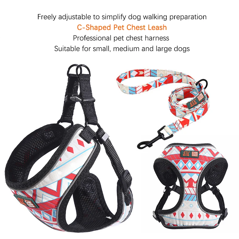 Жилет для собак с принтом удобный дышащий модный жилет домашних питомцев