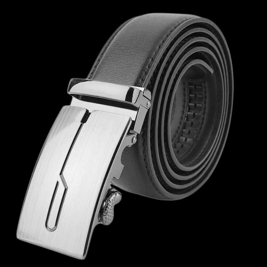 

NEW Classical Automatic Belt Buckle Genuine Leather Belts Mens Waist Strap free shipping