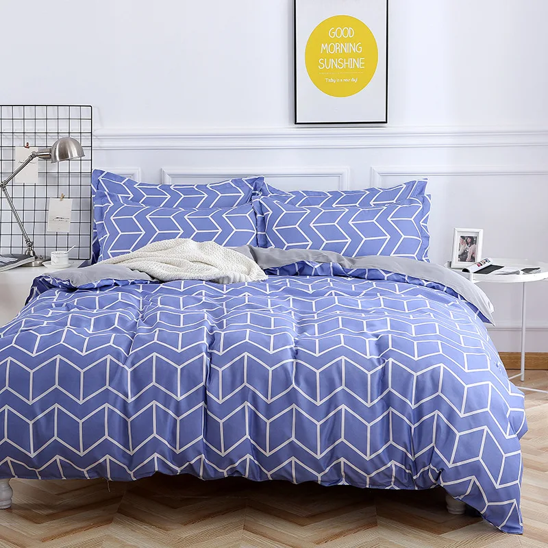 

Simple Bed Linen Set Soft Skin-friendly Bedding Set for Students Bed 3/4pcs Quilt Duvet Cover Sheet Pillowcase Comforter Cover