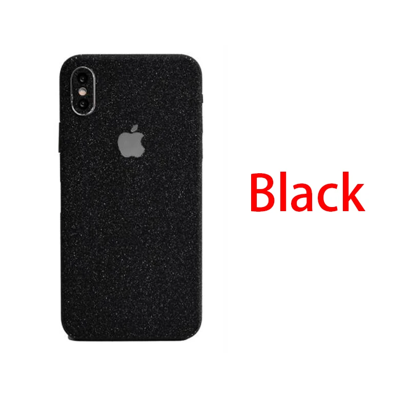 black Новые матовые наклейки на телефон для iPhone 8 6 6S 7 Plus задняя защитная пленка наклейка для iPhone XS X задняя Pegatinas Adesivos аксессуары - Цвет: black
