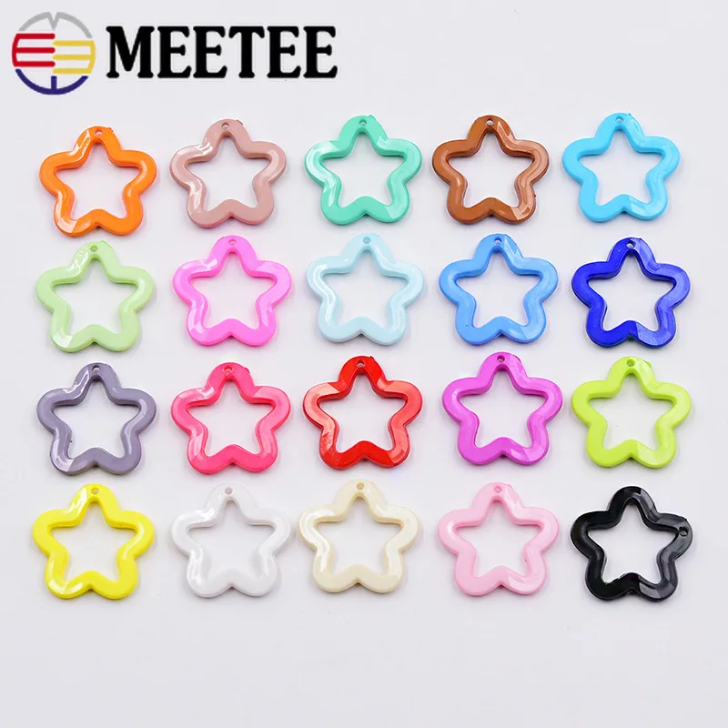 100 шт. карамельных цветов 30 мм полимерные пряжки для брелоков кольца в форме