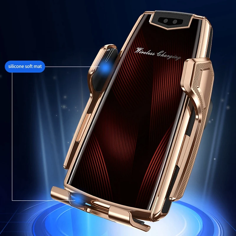 

X6 Inductive Car Wireless Charger Fast QI Wireless Charging Charger Automatic Induction Car Air Vent Phone Holder