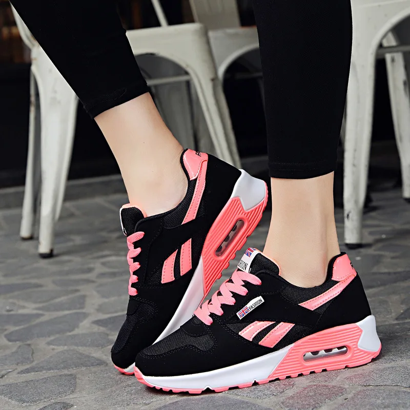 

2021 Lace-Up Sneakers Women Sports Shoes Flats Casual Ladies Shoes Mesh Light Breathable Female Zapatillas De Deporte Para Mujer