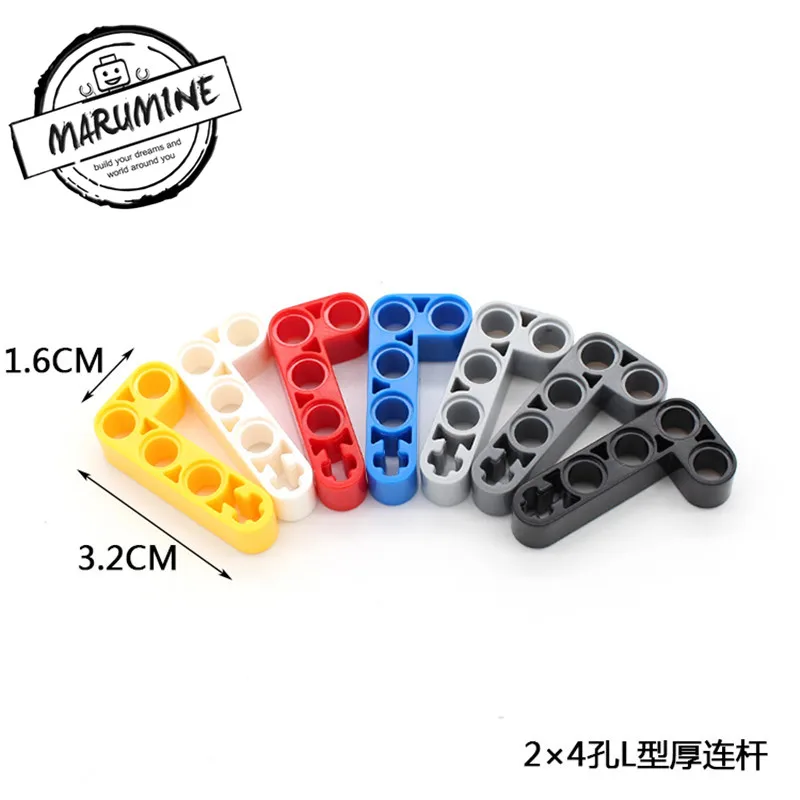 MARUMINE 50 шт./лот Technic Liftarm прямые блоки техника для закручивания строительных кирпичей набор образовательных игрушек для детей - Цвет: 32140