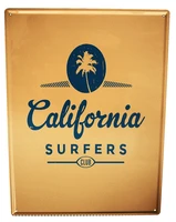 tin sign retro california surfers