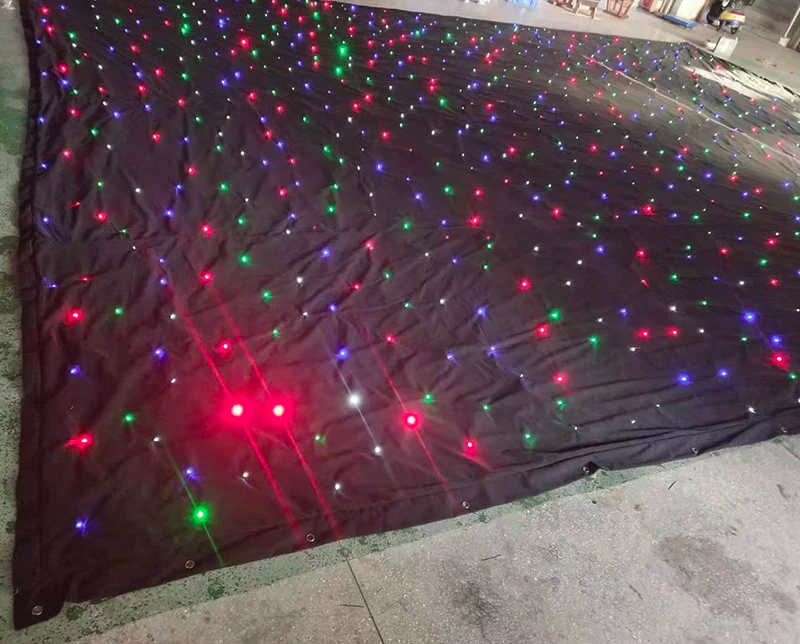 4 м x 5 светодиодный звездный занавес Sparkley RGBW DMX Starcloth DJ Pub сценический фон диско