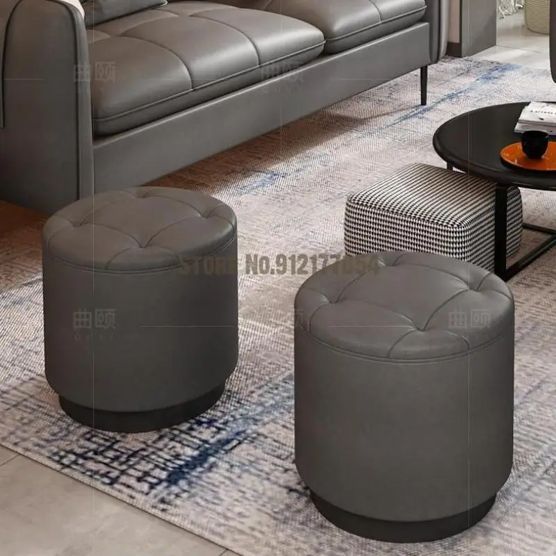 Роскошный сменный табурет светильник обуви в итальянском стиле домашний кожаный