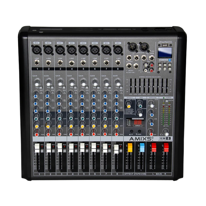 Звуковая карта EM8 с фантомным питанием usb микшерный консольный микшер