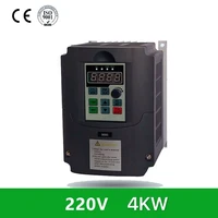 4kw vfd input 220v 1ph to output 380v 3ph variable frequency inverter for motor speed control