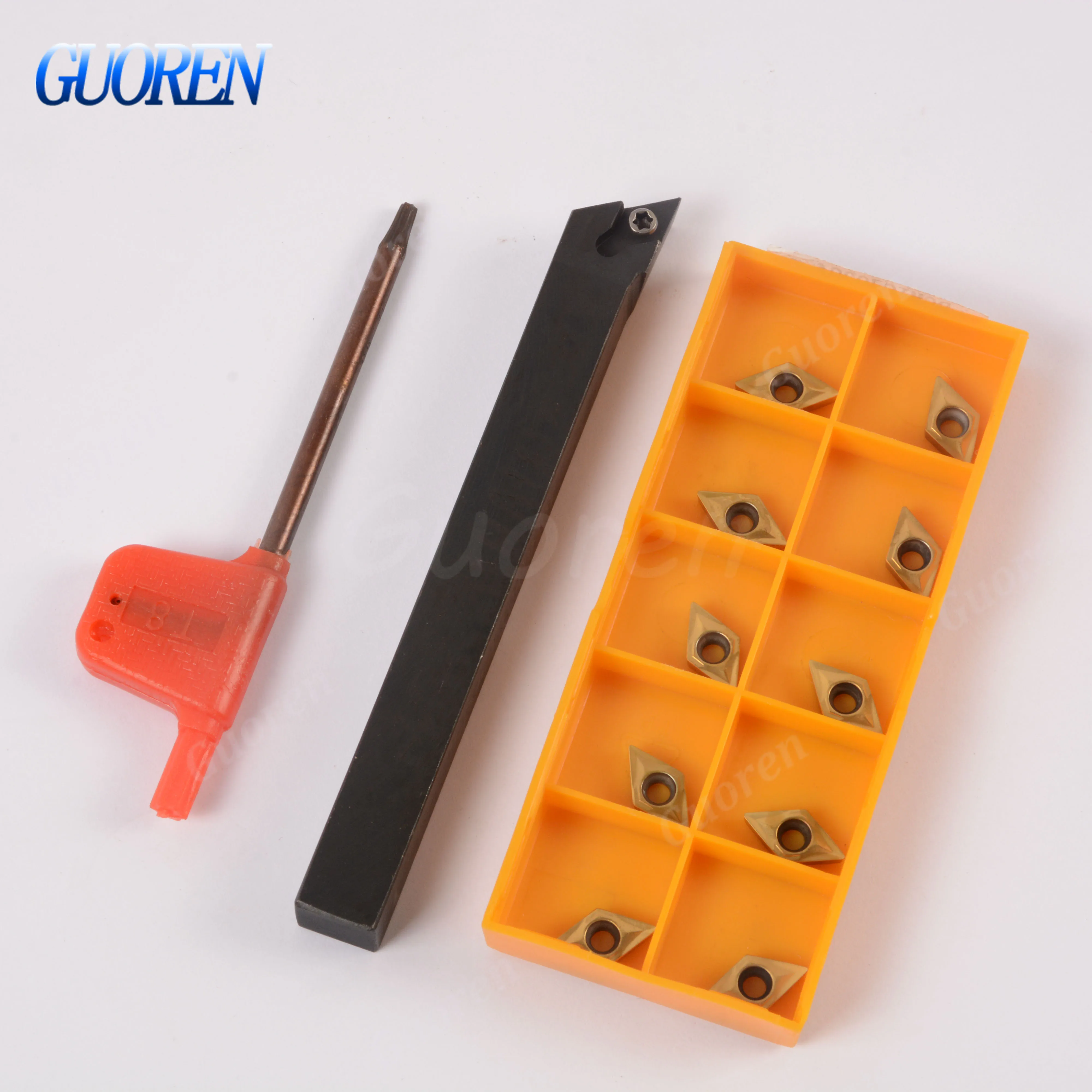 

1PCS External CNC Turning Tool Holder SDJCL/R 1010H07/1212H07/1616H07 +10pcs DCMT070204 UE6020 Carbide inserts Cutting Tool