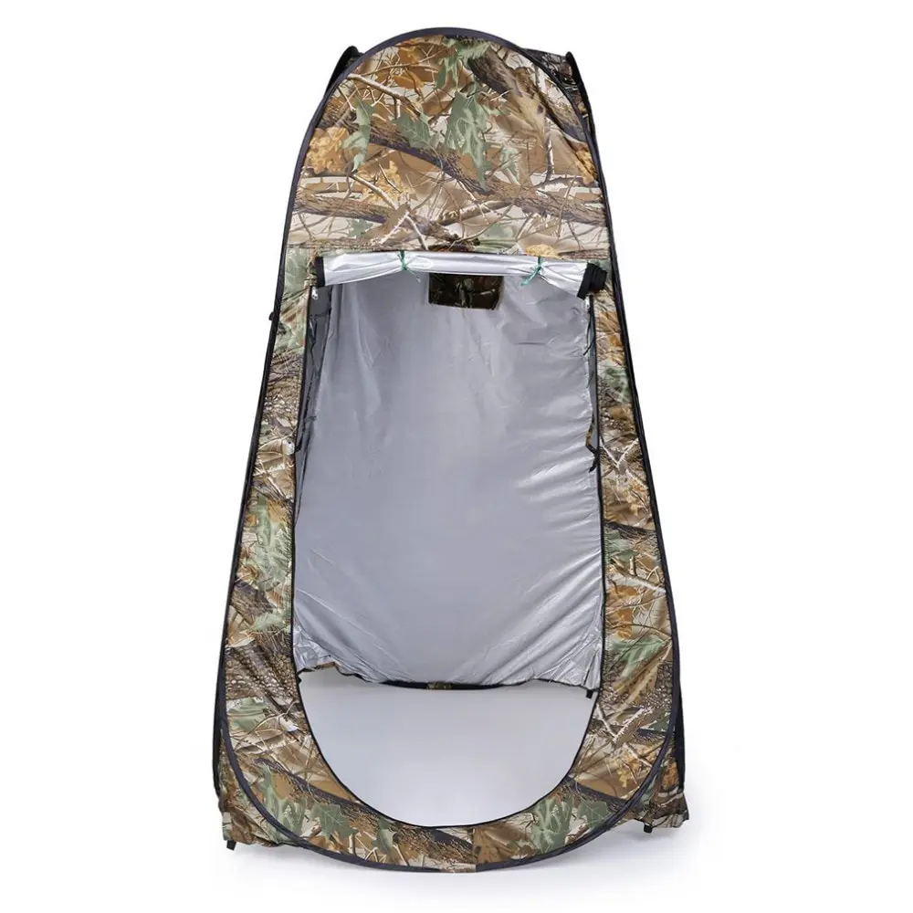 

Outdoor Pop Up Camouflage 180T Camping Shower Bathroom Privacy Toilet Changing Room Shelter Single Moving Folding Tents