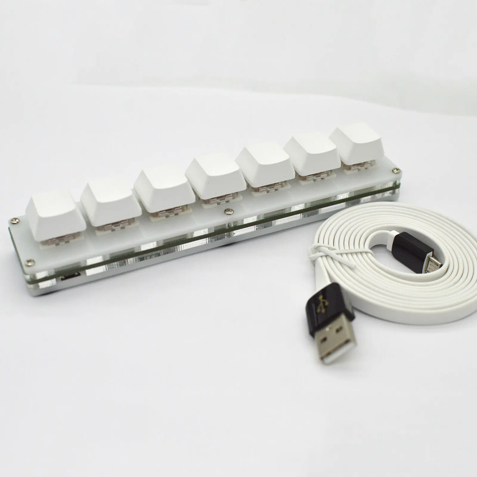 

Plug & Play многорежимная HID стандартная 7-клавишная клавиатура USB интерфейс пользовательская макро мини механическая клавиатура для Windows Linux Mac
