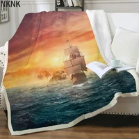 nknk brank skull blanket sail thin quilt pirate bedspread for bed ocean bedding throw sherpa blanket new high quality adult