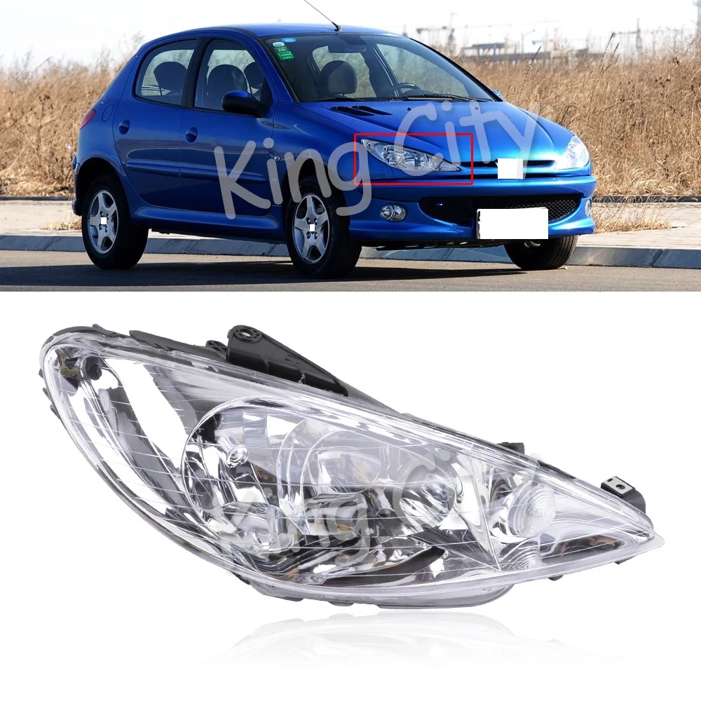 CAPQX 1 шт. для peugeot 206 Высокое качество передний бампер головной светильник налобный фонарь головной светильник лампа в сборе