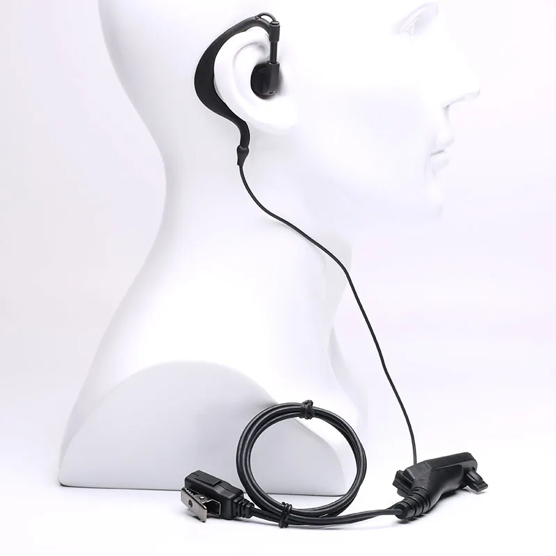 

Curve Earpiece Headset Mic for Motorola XIR P8268 P8260 P8200 APX4000 APX2000 APX6000 XPR6300 MTP6550 Walkie Talkie Ear Hook
