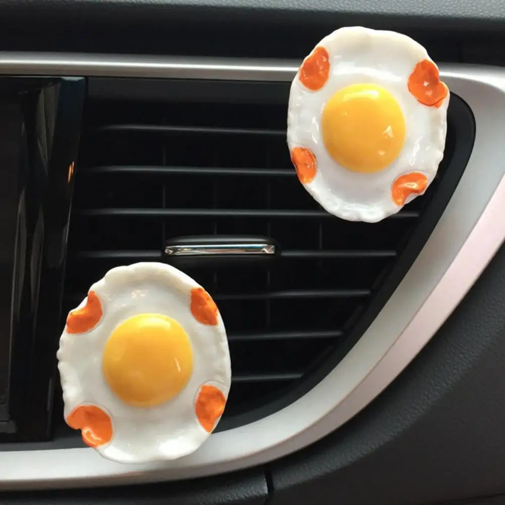 

Creative 3D Simulation egg Auto Air Conditioner Outlet Decoration Perfume Clip Air Freshener Car Tuyere Fragrance Car Ornament