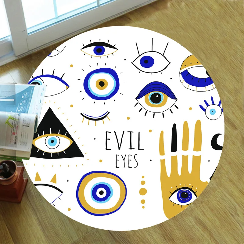 

Funny Eye carpet Square Anti-Skid Area Floor Mat 3D Rug Non-slip Mat Dining Room Living Room Soft Bedroom Carpet 01