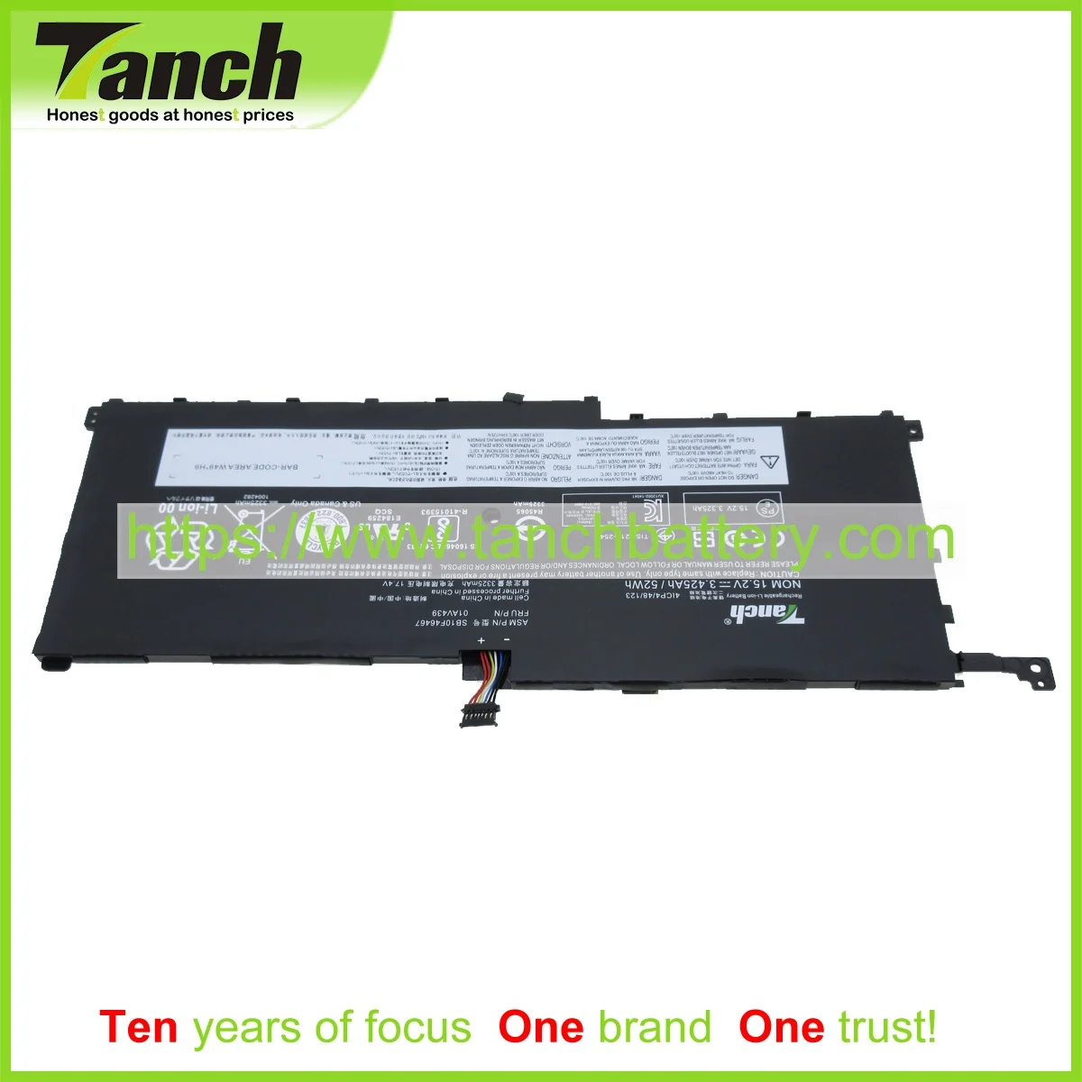 Аккумуляторы Tanch для ноутбуков LENOVO 01AV410 01AV441 SB10K97566 01AV440 4ICP4/48/123 SB10F46467 SB10F46466 01AV444 15 2 в