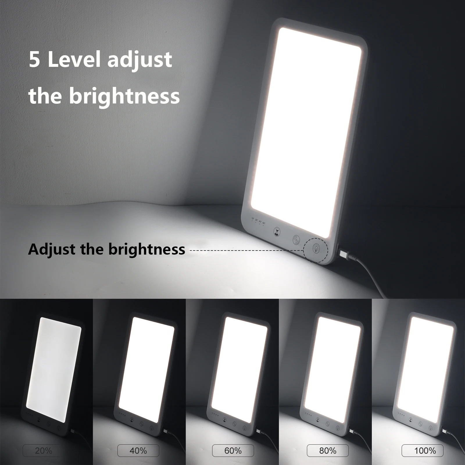 10000 Lux LED SAD Therapy Lamp 3000K-6500K 5 level dimming Light Touch Cure Seasonal Affective Disorder | Компьютеры и офис