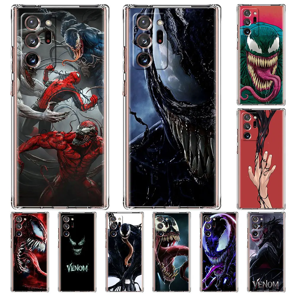 

Marvel Venom Super Hero Clear Phone Case For Samsung Galaxy M51 M31 M31s M30s M11 Note 20 Ultra 10 Plus 9 8 S21 S20FE Back Cover