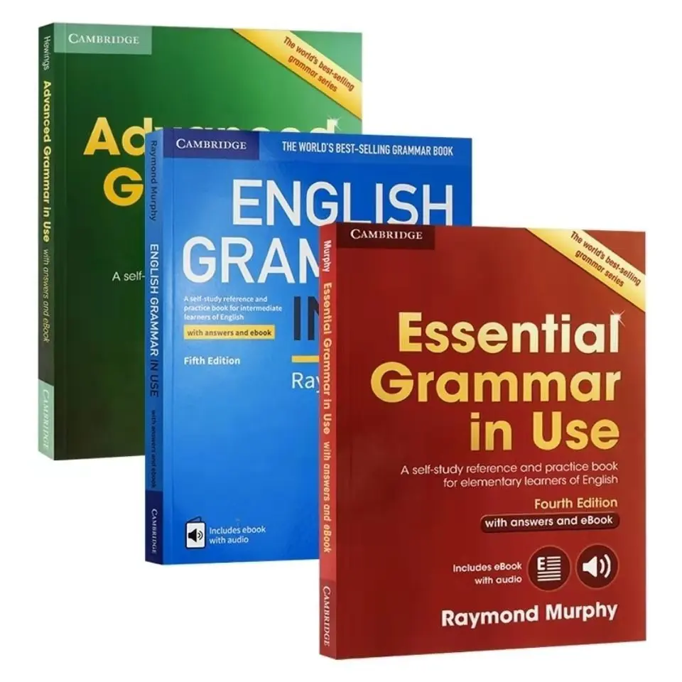 

3 Books Cambridge Essential Advanced English Grammar in Use Collection Learning Textbook Workbook