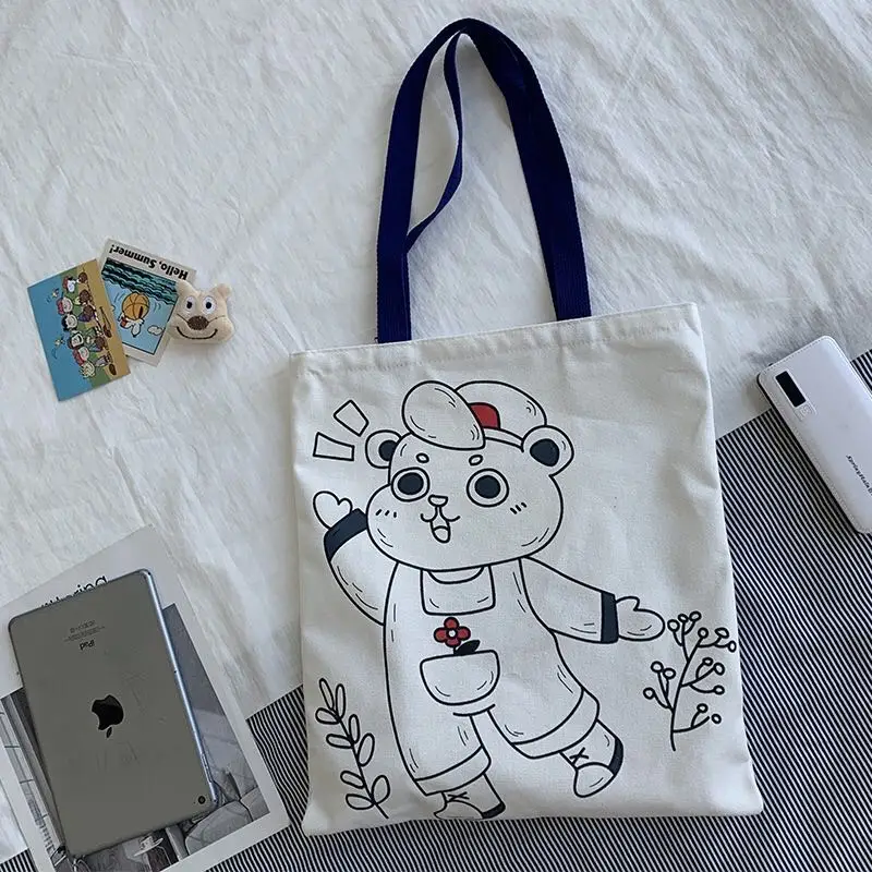 Оригинальная холщовая женская сумка на одно плечо Корейская версия маленького