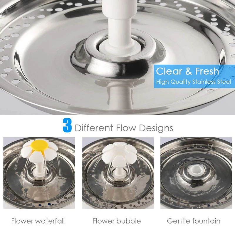 

2.4L Automatic Pet Cat Water Fountain Super Quiet USB Dog Drinking Fountain Drinker Feeder Bowl Pet Drinking Fountain Dispenser