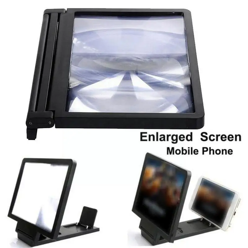 

3D Mobile Phone Screen Magnifying Glass Cellphone Magnifier Watching Moving TV Enlarger For Table Video Z2Q7