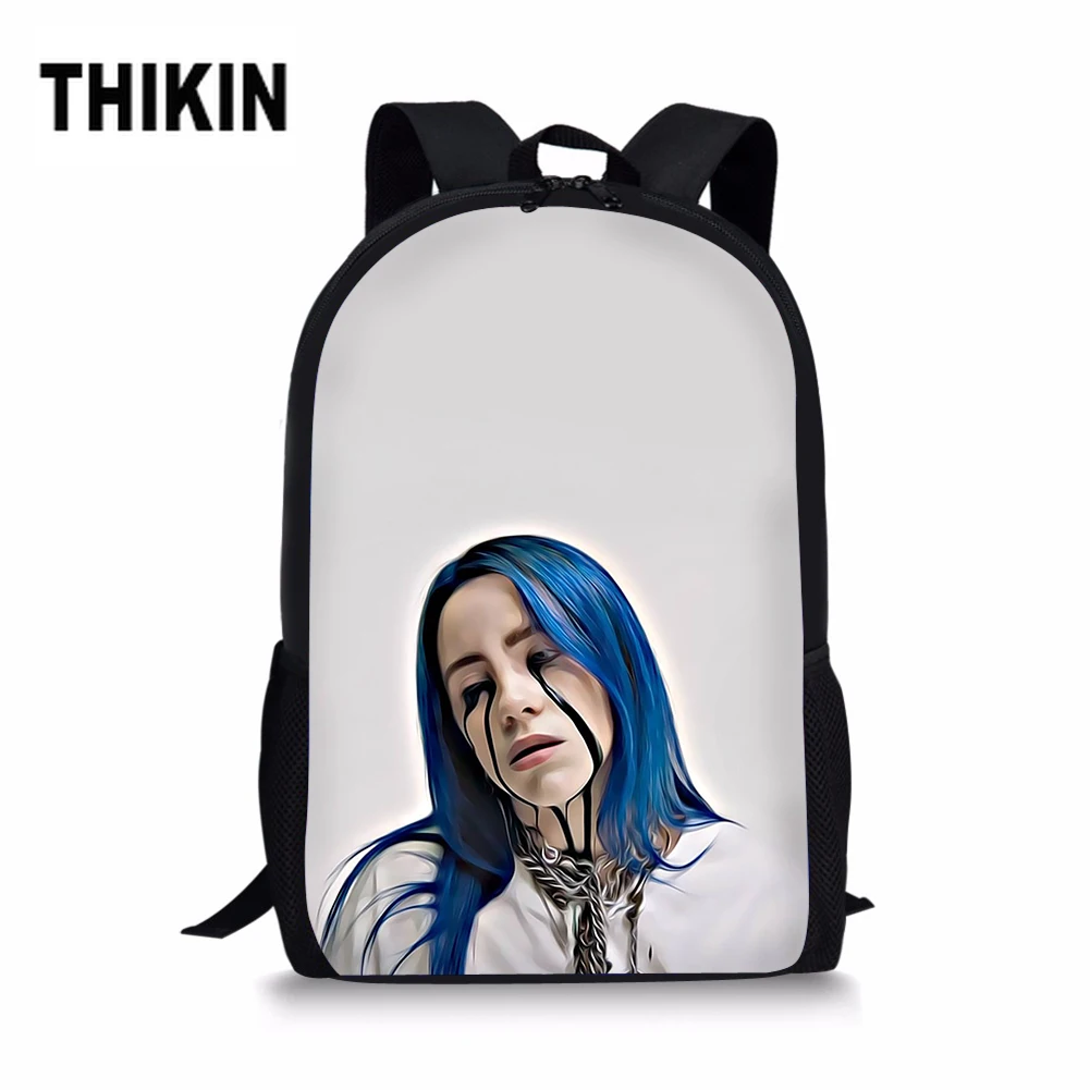 THIKIN Spider-Girl Billie Eilish, школьные сумки с принтом, детские сумки, популярные повседневные сумки для девочек, детские сумки на плечо, на заказ